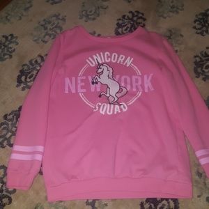 Pink unicorn sweater